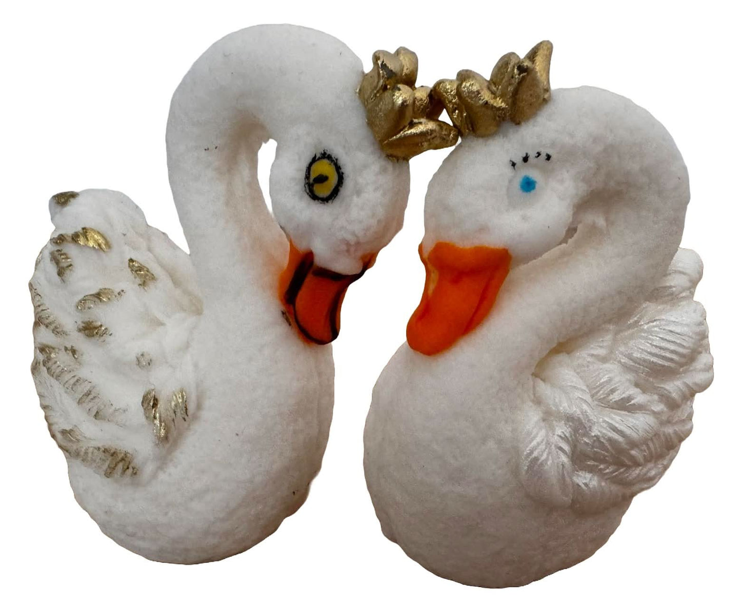 Sada 2 jedlých cukrových dekorací, Swans Sugar Paste Decorations Nati Shop