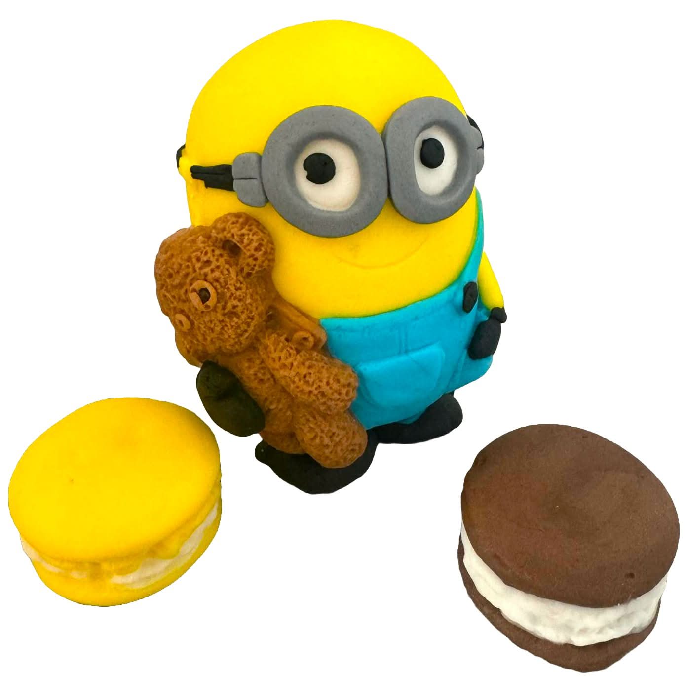 Sada 3 jedlých cukrových dekorací, ozdoby z cukrové pasty Bob, Minions Nati Shop