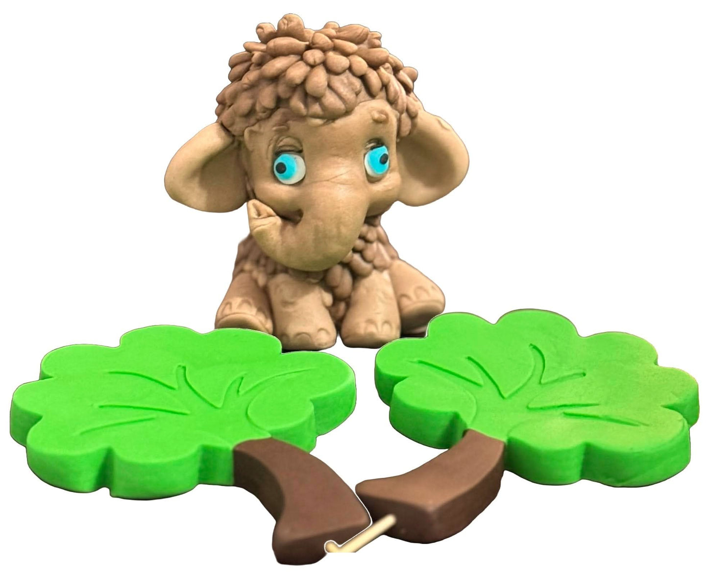 Sada 3 jedlých cukrových dekorací, Dekorace z cukrové pasty Elefant Nati Shop