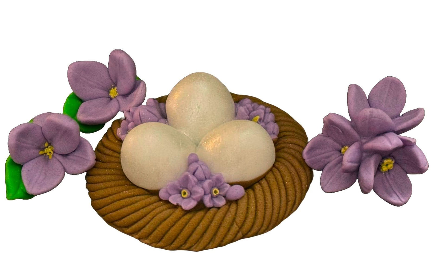 Sada 4 jedlých cukrových ozdob, hnízdo s vejci Dekorace z Sugar Paste Nati Shop