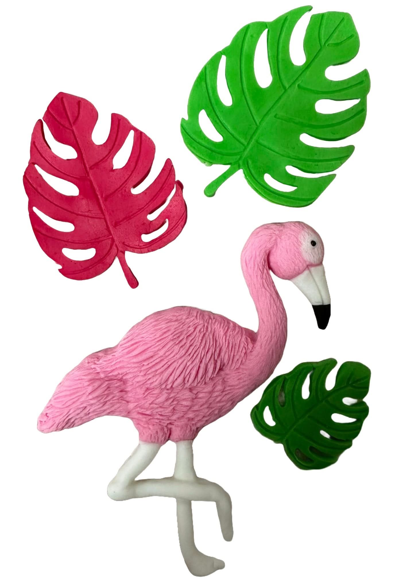 Sada 4 jedlých cukrových dekorací, Flamingo Sugar Paste Decorations Nati Shop