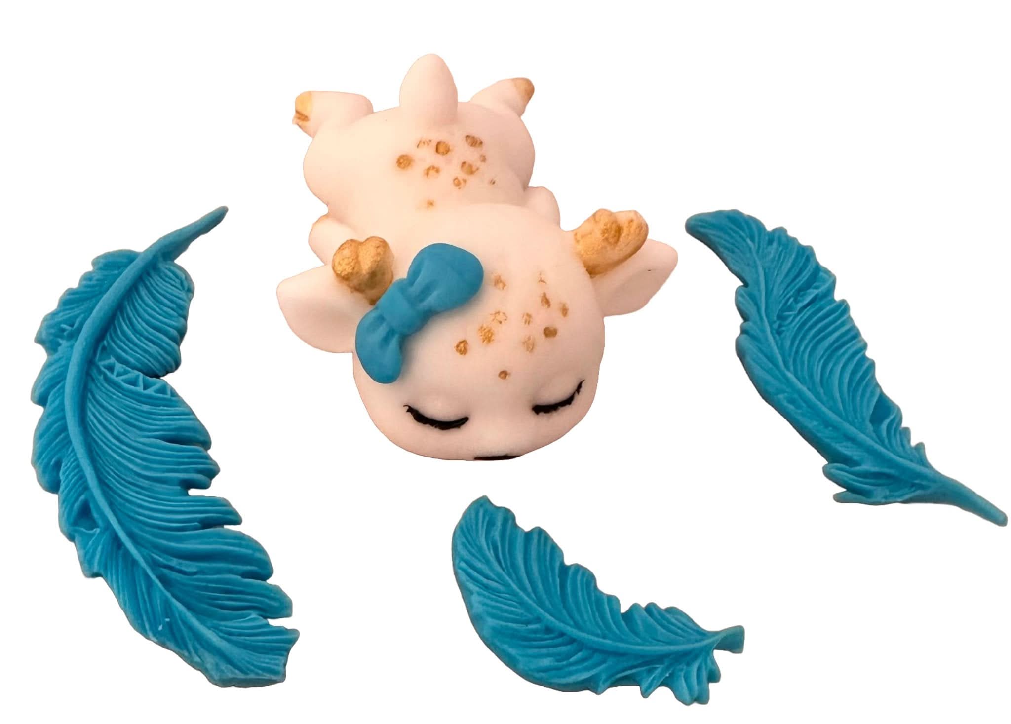 Sada 4 jedlých cukrových dekorací, Fawn Decorations z Sugar Paste Nati Shop
