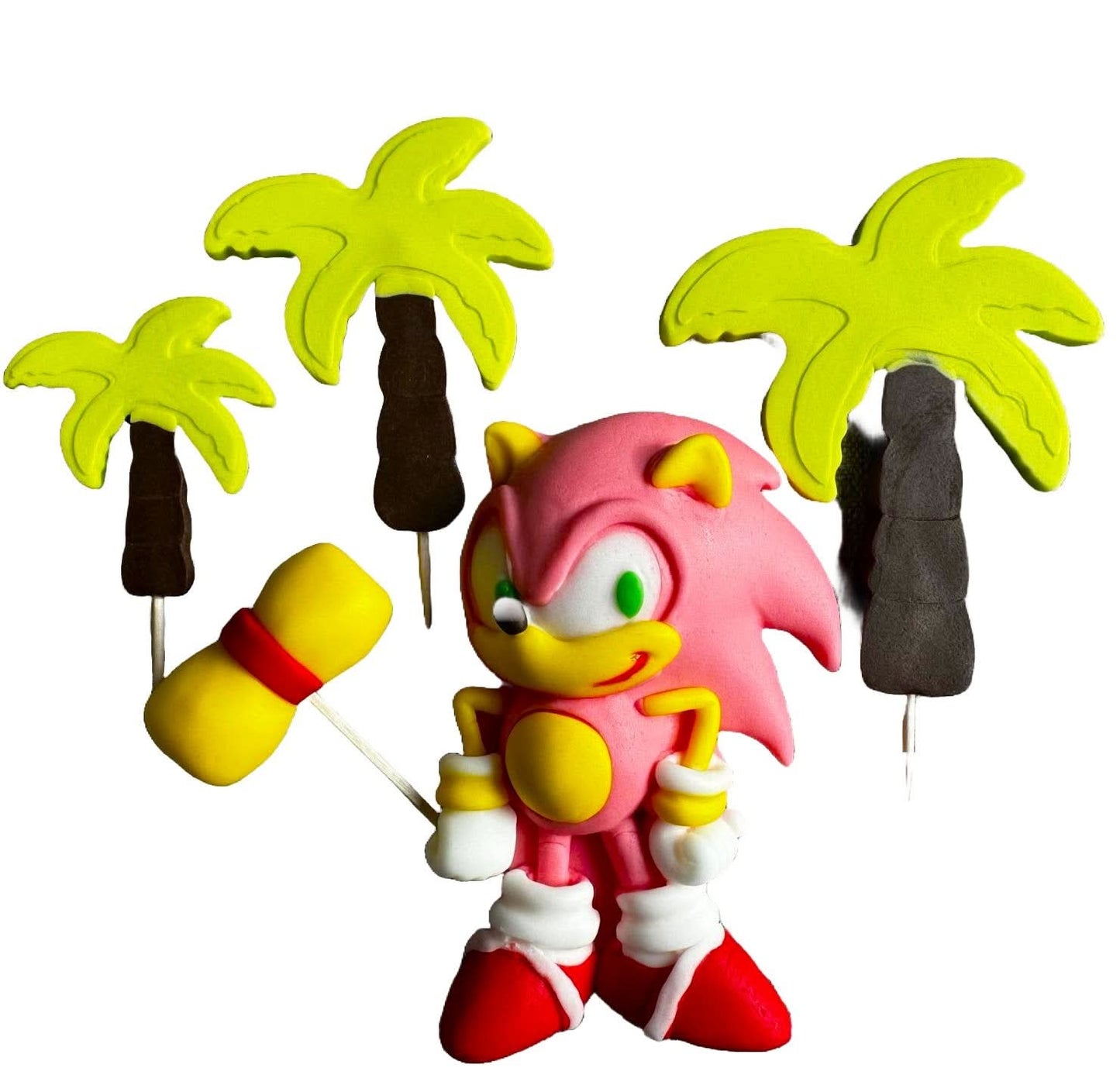 Sada 5 jedlých cukrových dekorací, Amy Rose - Sonic Sugar Paste Decorations Nati Shop