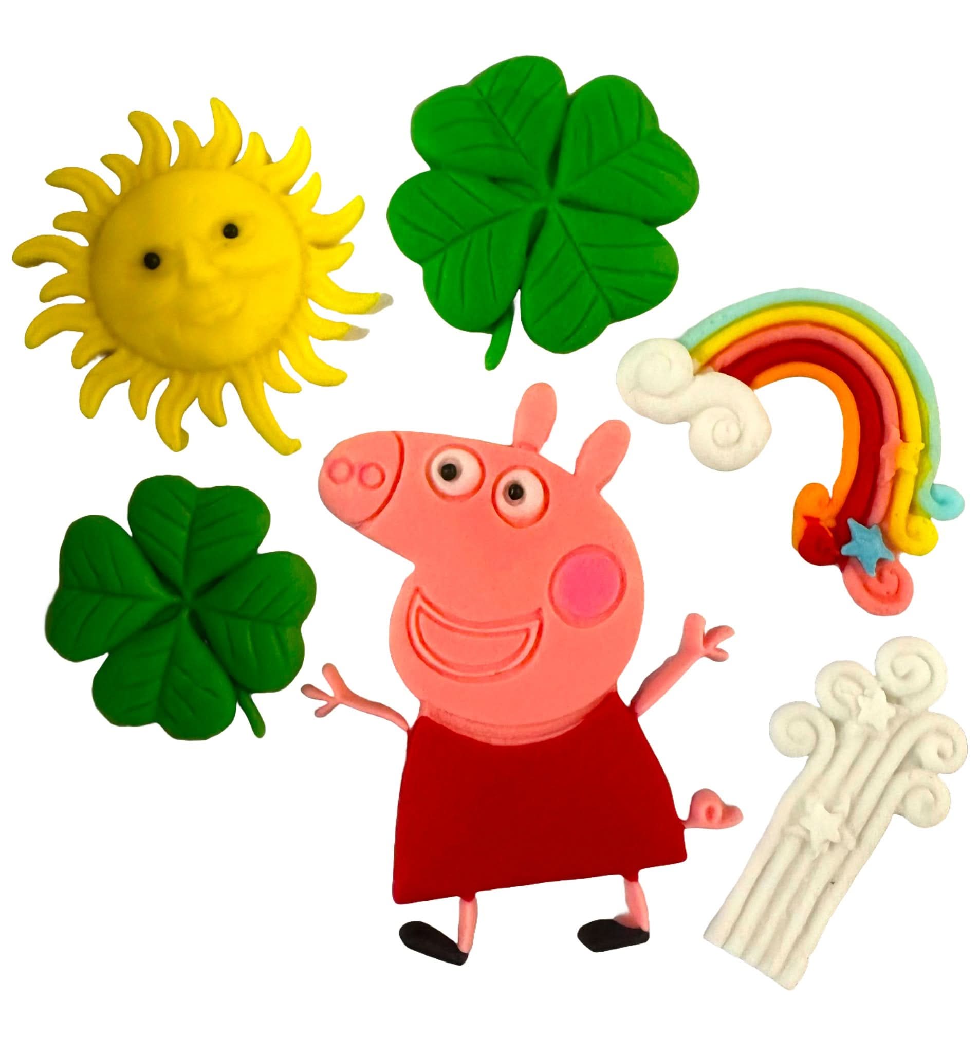 Sada 6 jedlých cukrových dekorací, Peppa pig Sugar Paste Decorations Nati Shop