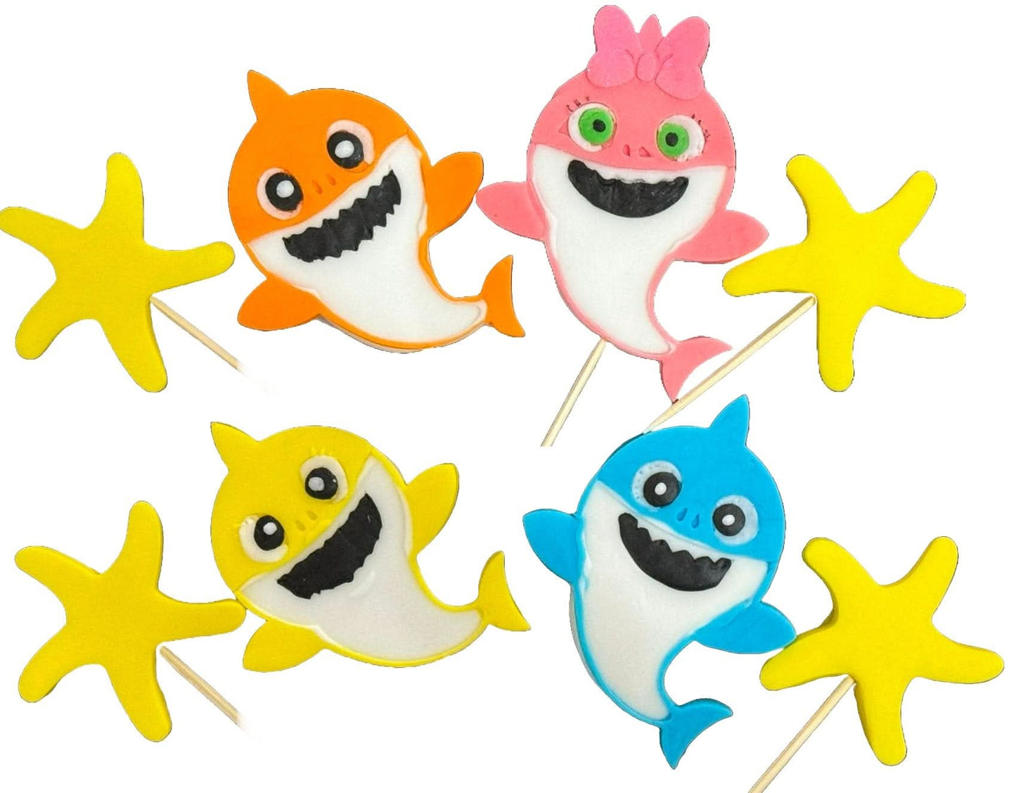 Sada 8 jedlých cukrových dekorací, ozdoby z cukrové pasty Baby Shark Nati Shop
