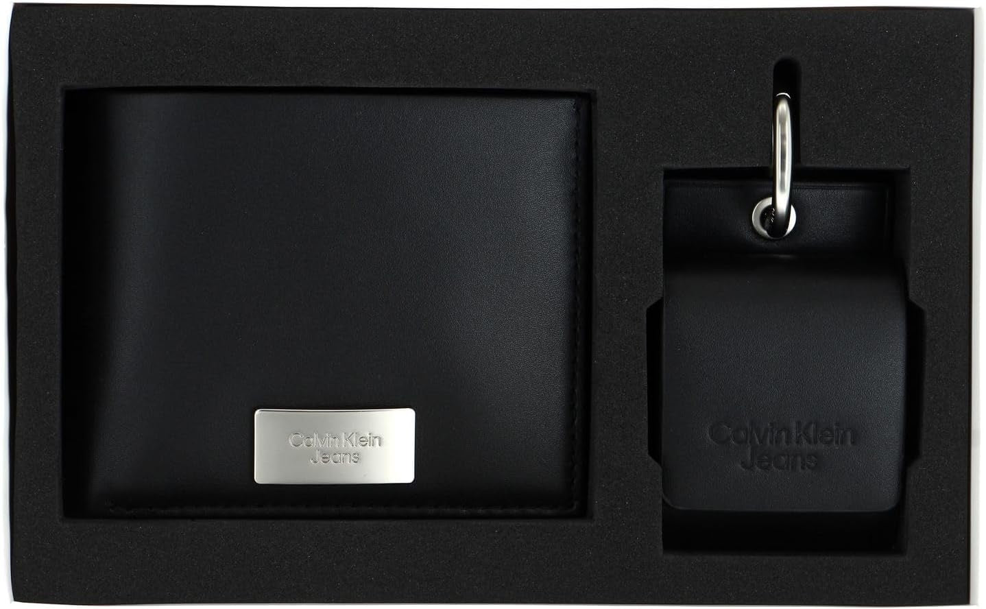 Calvin Klein Jeans Dárková sada pro muže Dárkové pouzdro Bifold Wallet & AirPods, Black (Black), Onesize Men's Wallet Naty Shop