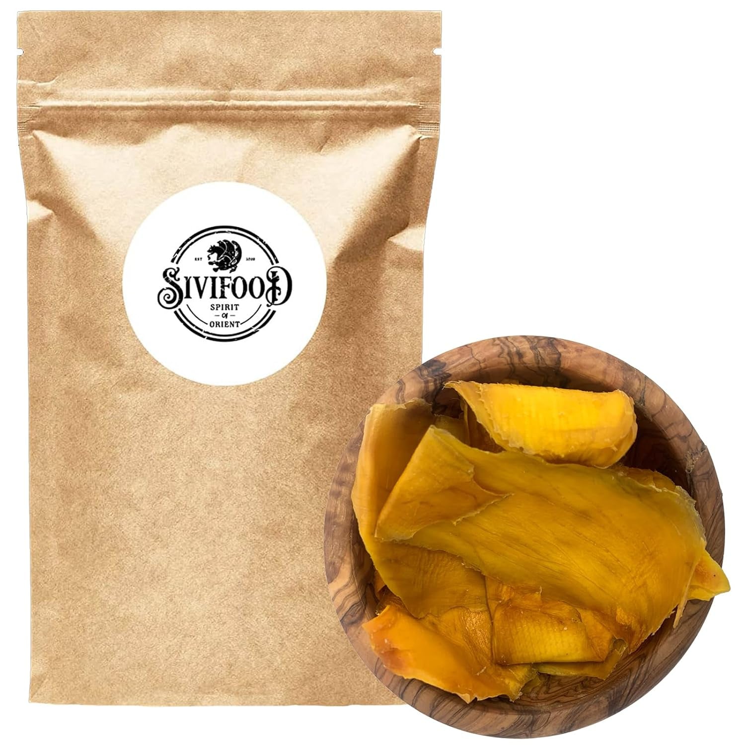 SIVIFOOD sušené mango 1kg - nudličky sušeného manga exotické sušené ovoce nesířené bez přidaného cukru přírodní přírodní vegan bohaté na vitamíny sušené mango vitaminizované ovocné přesnídávky 1000g Dehydrované produkty Naty Shop 1000G