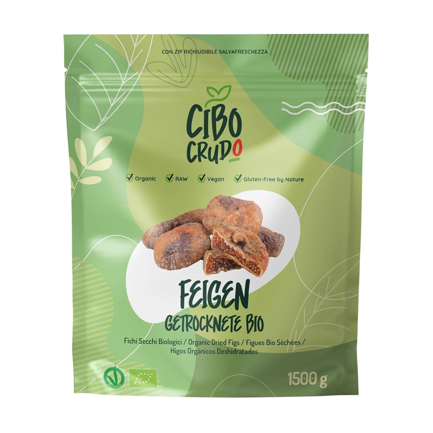 Neslazené bio sušené fíky - 250g. Sušené turecké fíky neslazené. Vysoce kvalitní přírodní produkt. Organické sušené fíky. Naty Shop dehydratované produkty 1,5 kg (1 balení)