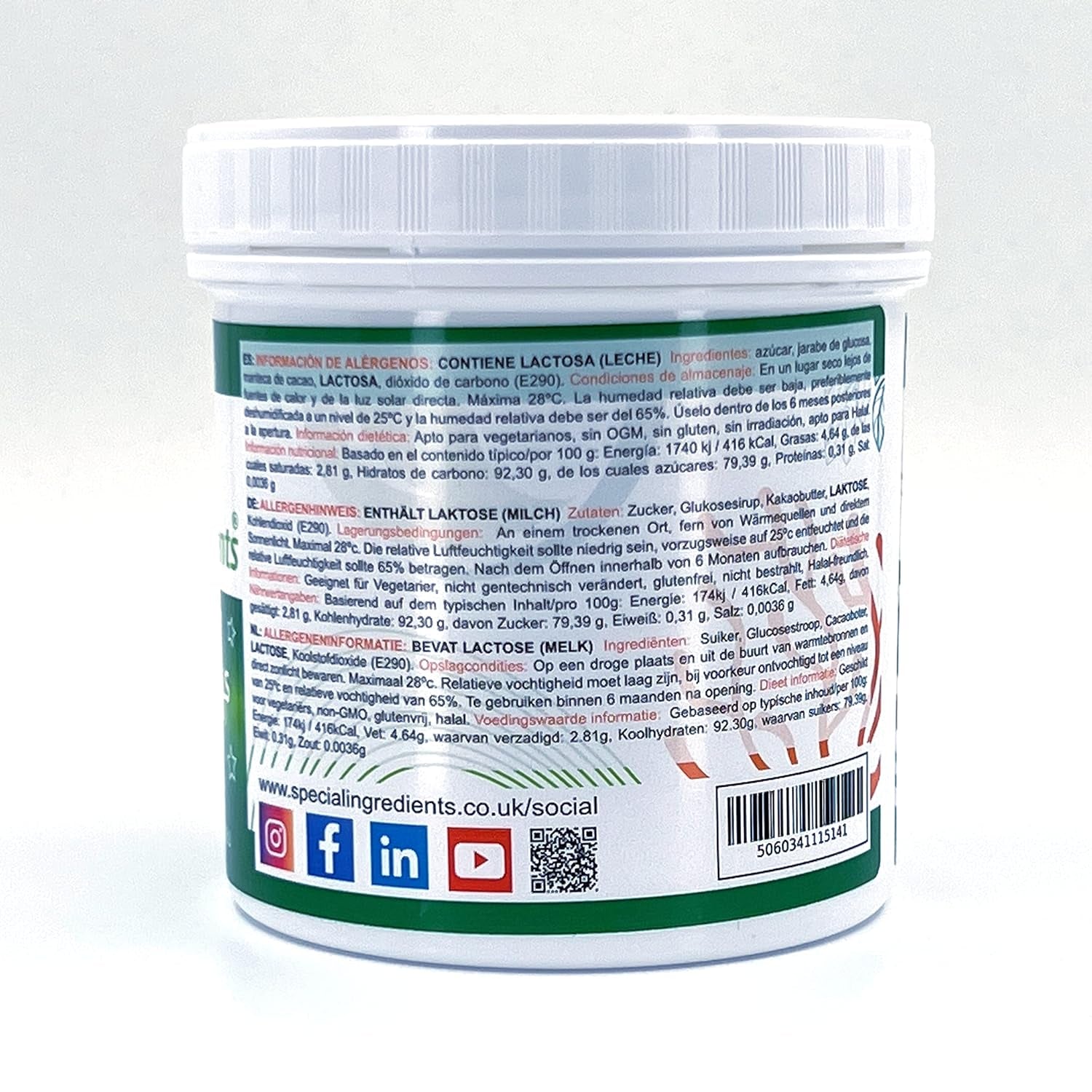 Speciální ingredience Crackle Crystals Crackle 500g Nejvyšší kvalita, bez GMO, ideální pro dorty, sladkosti a zmrzlinu Cukrová pasta Naty Shop