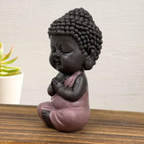 Figurka Baby Buddha Pink Toga - Inspirativní a veselá figurka - Pozitivní talisman Soustředění - Roztomilý a duchovní nápad na dárek - V 7 cm - Zen'Light Sošky a plastiky Naty Shop