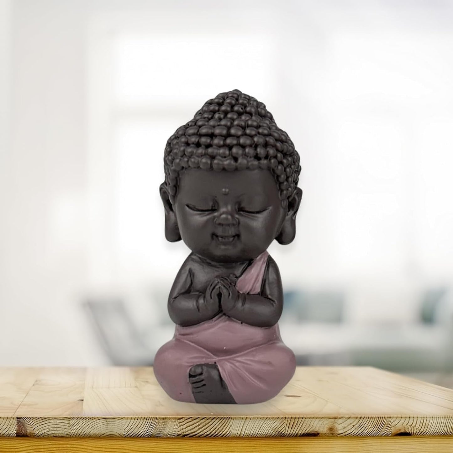 Figurka Baby Buddha Pink Toga - Inspirativní a veselá figurka - Pozitivní talisman Soustředění - Roztomilý a duchovní nápad na dárek - V 7 cm - Zen'Light Sošky a plastiky Naty Shop
