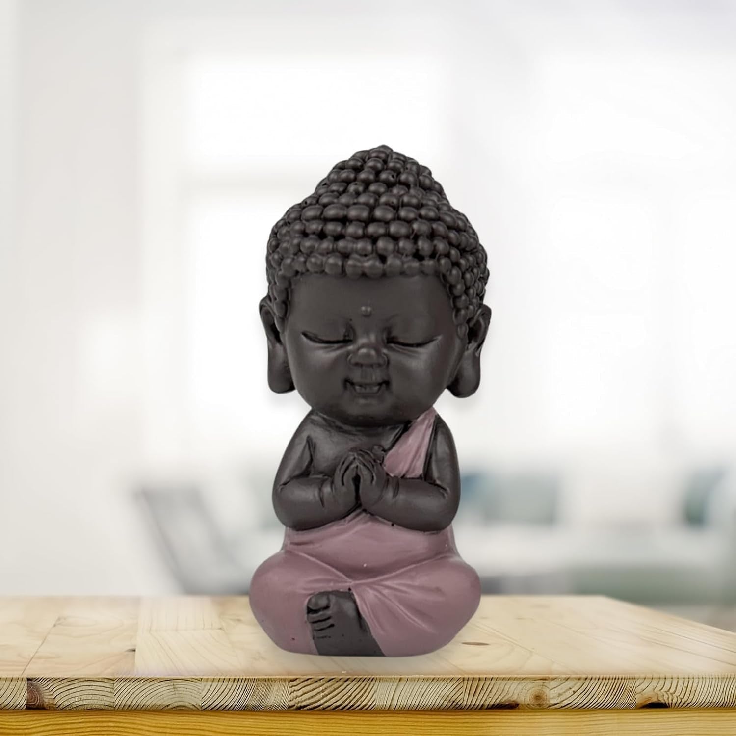 Figurka Baby Buddha Pink Toga - Inspirativní a veselá figurka - Pozitivní talisman Soustředění - Roztomilý a duchovní nápad na dárek - V 7 cm - Zen'Light Sošky a plastiky Naty Shop
