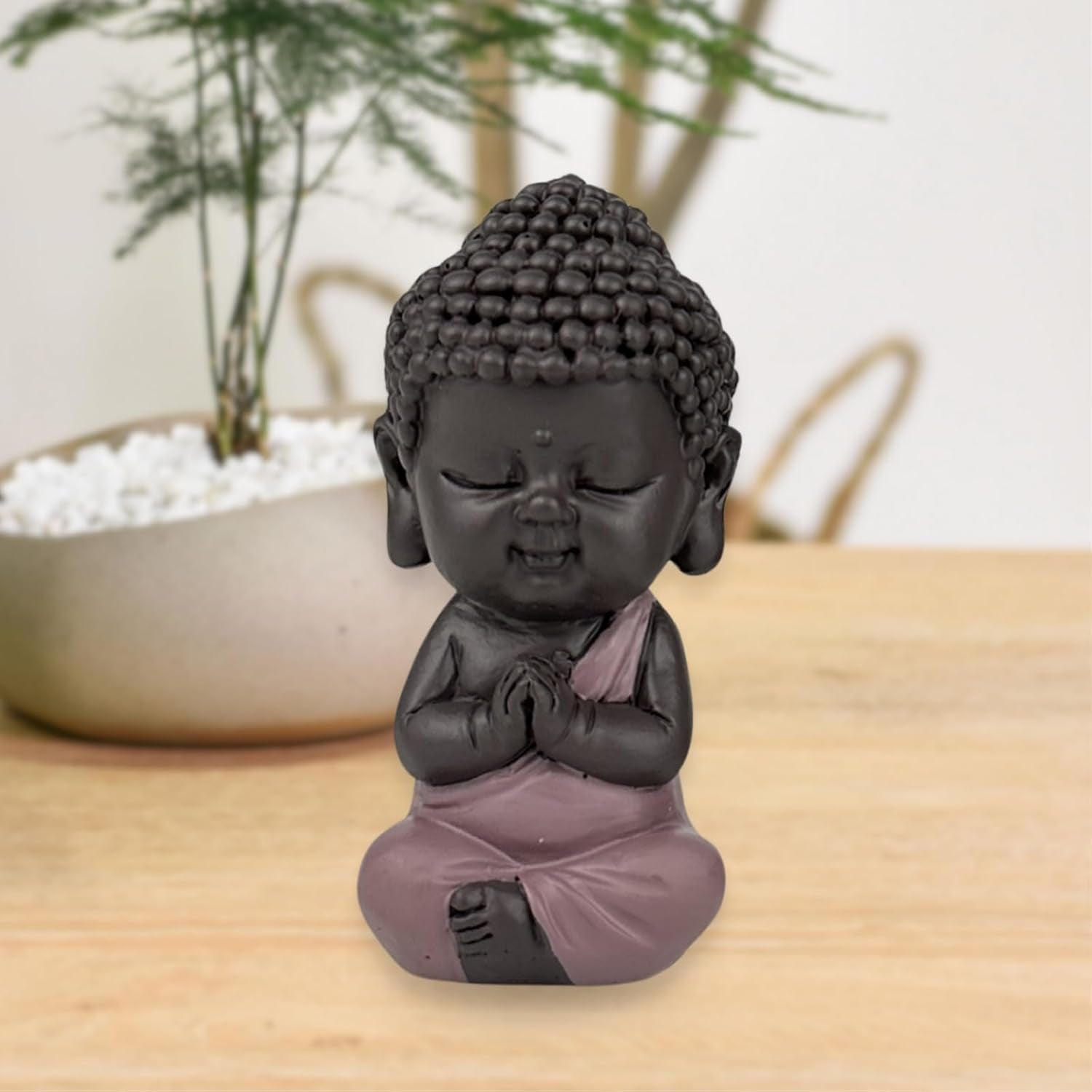 Figurka Baby Buddha Pink Toga - Inspirativní a veselá figurka - Pozitivní talisman Soustředění - Roztomilý a duchovní nápad na dárek - V 7 cm - Zen'Light Sošky a plastiky Naty Shop