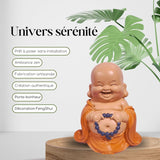 Socha smějícího se Buddhy s růžencem - Inspirativní a veselá figurka - Talisman pro štěstí plný pozitivity - Roztomilý a duchovní tip na dárek - -V 10 cm - Sochy a sochy Zen'Light Naty Shop
