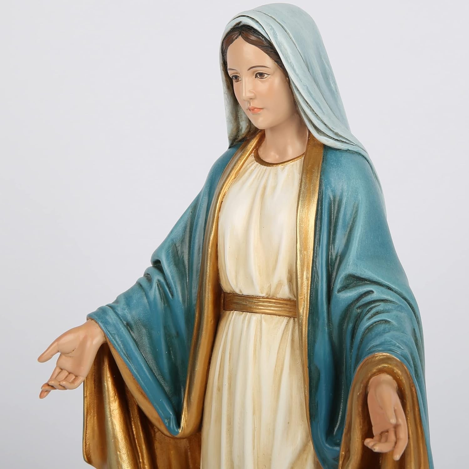 př. n. l. Katolická socha Panny Marie z milosti Panny Marie Oltářní postava Náboženský dárek pro matku Katolické domácí dekorace 34,3 cm Výška Ručně malované Buildclassic (Elegant) Naty Shop Sochy a sochy
