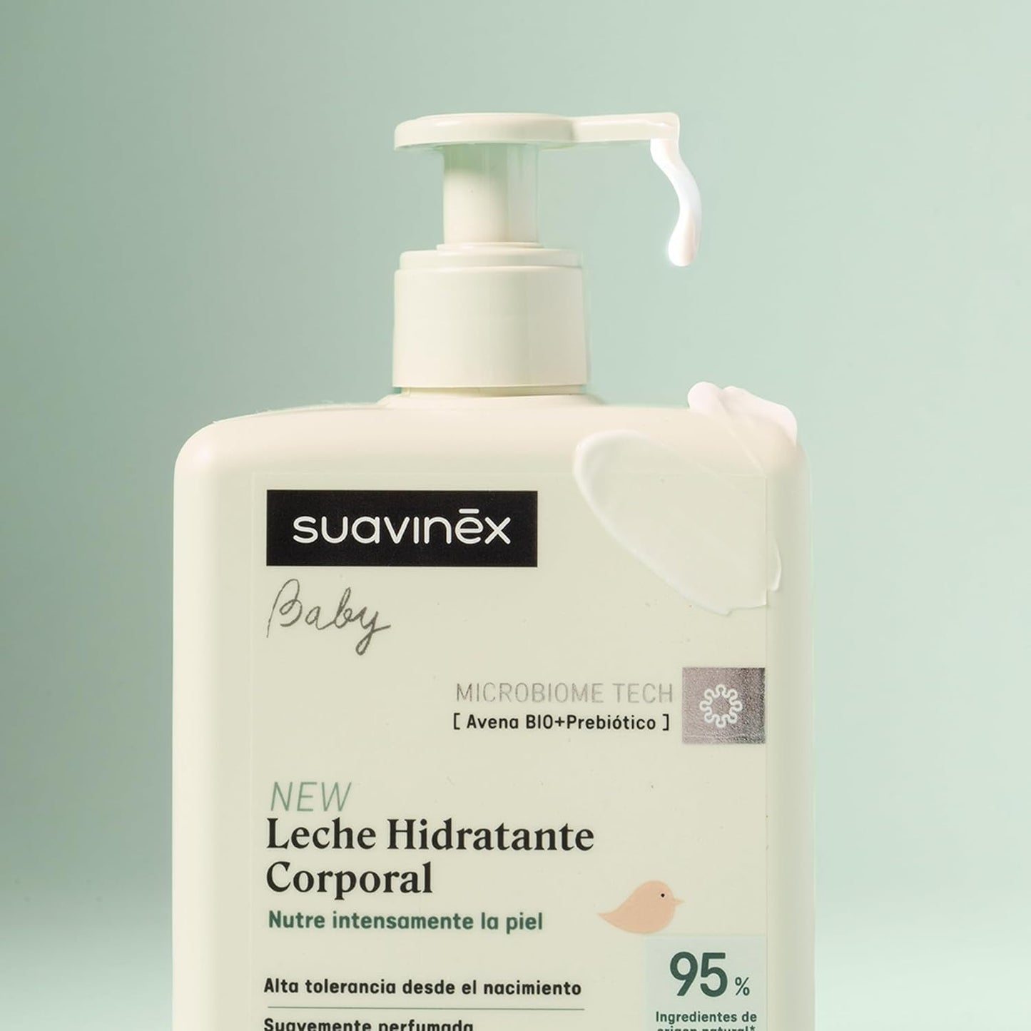 Suavinex, Syndet dětský šampon na pokožku a vlasy, bez mýdla, 750ml + hydratační tělové mléko, 750ml, vhodný pro citlivou pokožku a novorozence, s 90%-93% přírodních složek. Děti - Koupel a péče o pleť Naty Shop