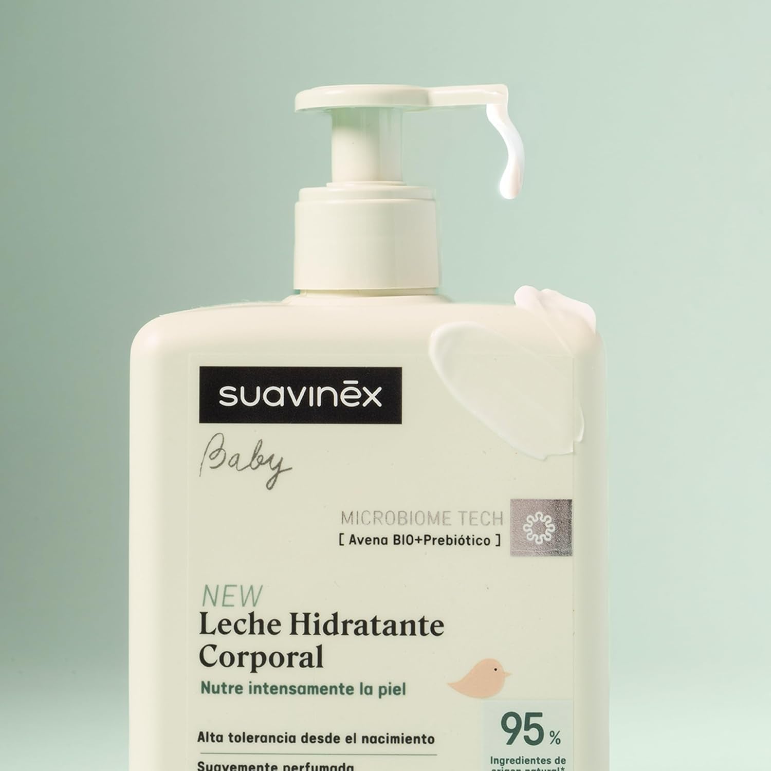 Suavinex, Syndet dětský šampon na pokožku a vlasy, bez mýdla, 750ml + hydratační tělové mléko, 750ml, vhodný pro citlivou pokožku a novorozence, s 90%-93% přírodních složek. Děti - Koupel a péče o pleť Naty Shop
