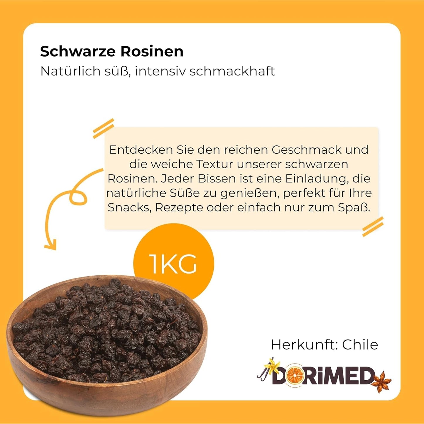 Fialové černé sultánky 1 kg | Sušené hrozny | Bez semínek a bez cukru | produkty bez genetického inženýrství | Vhodné pro vegetariány a vegany | Ideální pro kombinaci s čokoládovými dehydratovanými produkty Naty Shop