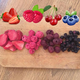 Mrazem sušené ovoce Super Berries | XL 300g Sušené ovoce bez cukru | Sušené ovoce | Sušené ovoce Lyofilizované Jahody Maliny Borůvky Lyofilizované ZingyZoo Dehydrované produkty Naty Shop
