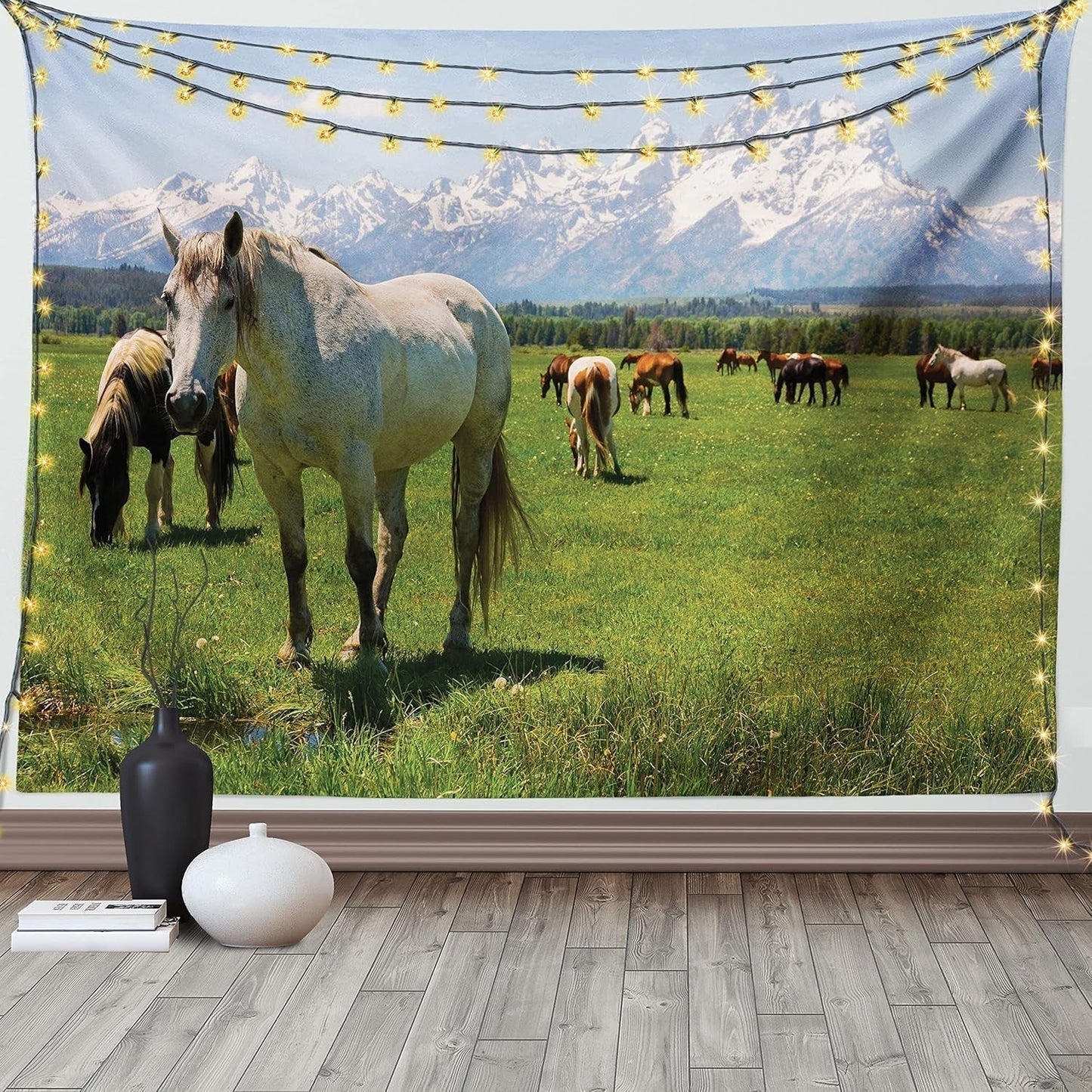Tapiserie abakuhaus wanderlust zvířecí svět mapy kresby Home - Doplňky a dekorace Naty Shop Greetings bílá 230L X 140B Cm