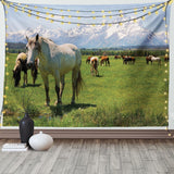 Tapiserie abakuhaus wanderlust zvířecí svět mapy kresby Home - Doplňky a dekorace Naty Shop Greetings bílá 230L X 140B Cm