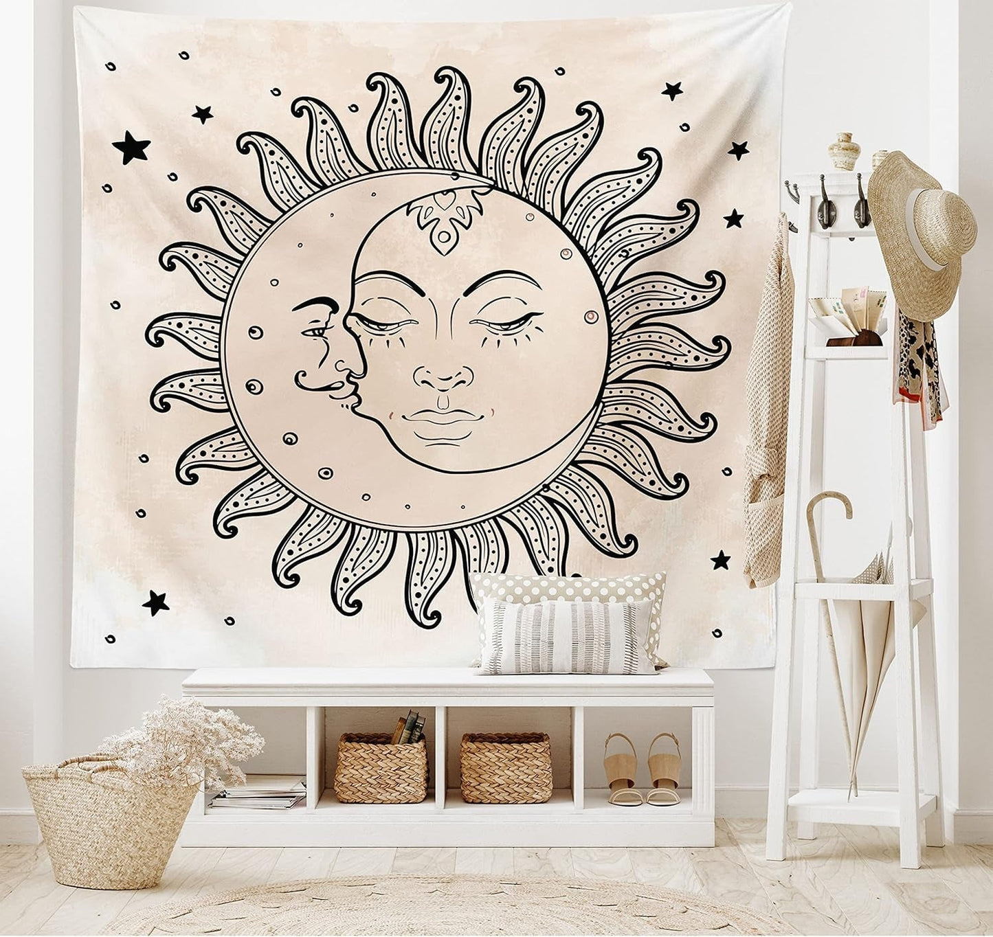 Tapiserie abakuhaus wanderlust zvířecí svět mapy kresby Home - Doplňky a dekorace Naty Shop charcoal grey tan 230L X 140B Cm
