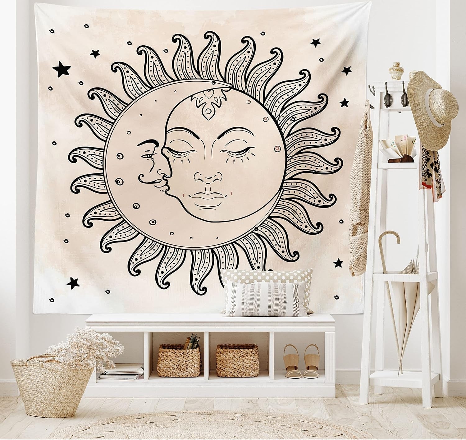 Tapiserie abakuhaus wanderlust zvířecí svět mapy kresby Home - Doplňky a dekorace Naty Shop charcoal grey tan 230L X 140B Cm