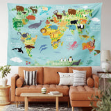 Tapiserie abakuhaus toulání zvíře mapa světa kresby Home - Doplňky a dekorace Naty Shop