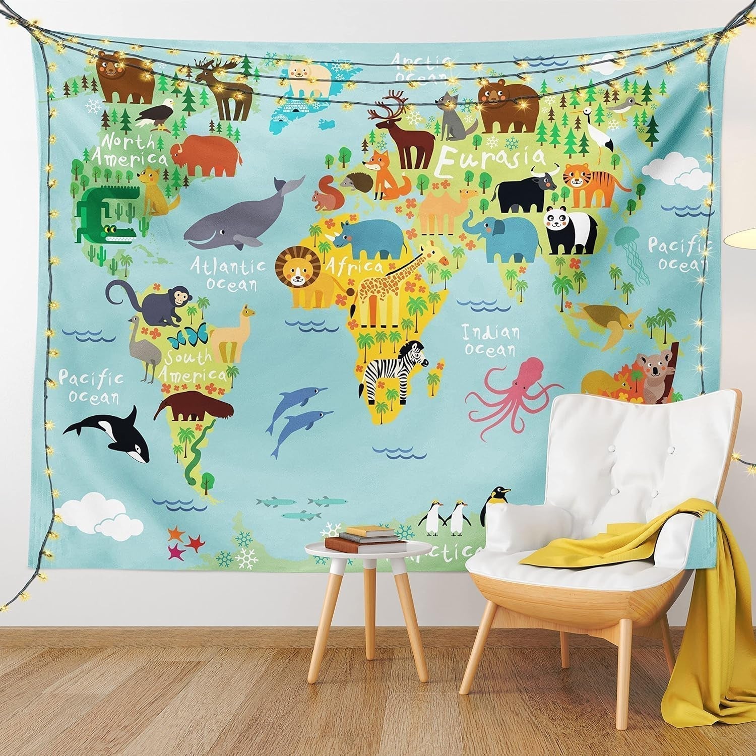 Tapiserie abakuhaus toulání zvíře mapa světa kresby Home - Doplňky a dekorace Naty Shop