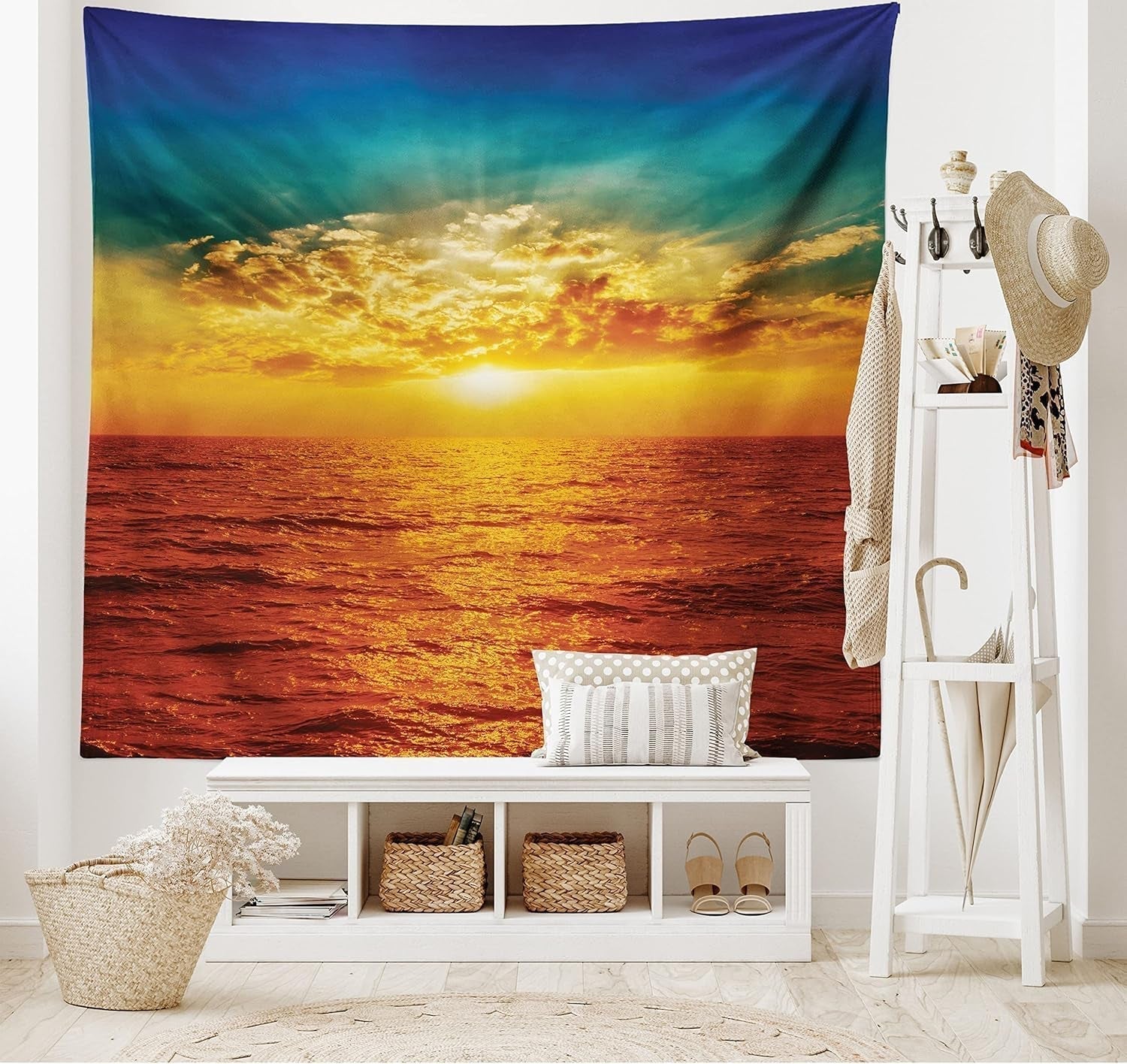 Tapiserie abakuhaus toulání zvíře mapa světa kresby Home - Doplňky a dekorace Naty Shop Tan 150L X 110B Cm