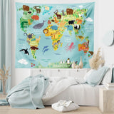 Tapiserie abakuhaus toulání zvíře mapa světa kresby Home - Doplňky a dekorace Naty Shop