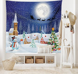 Tapiserie abakuhaus wanderlust zvířecí svět mapy kresby Home - Doplňky a dekorace Naty Shop Modrá bílá 150L X 110B Cm