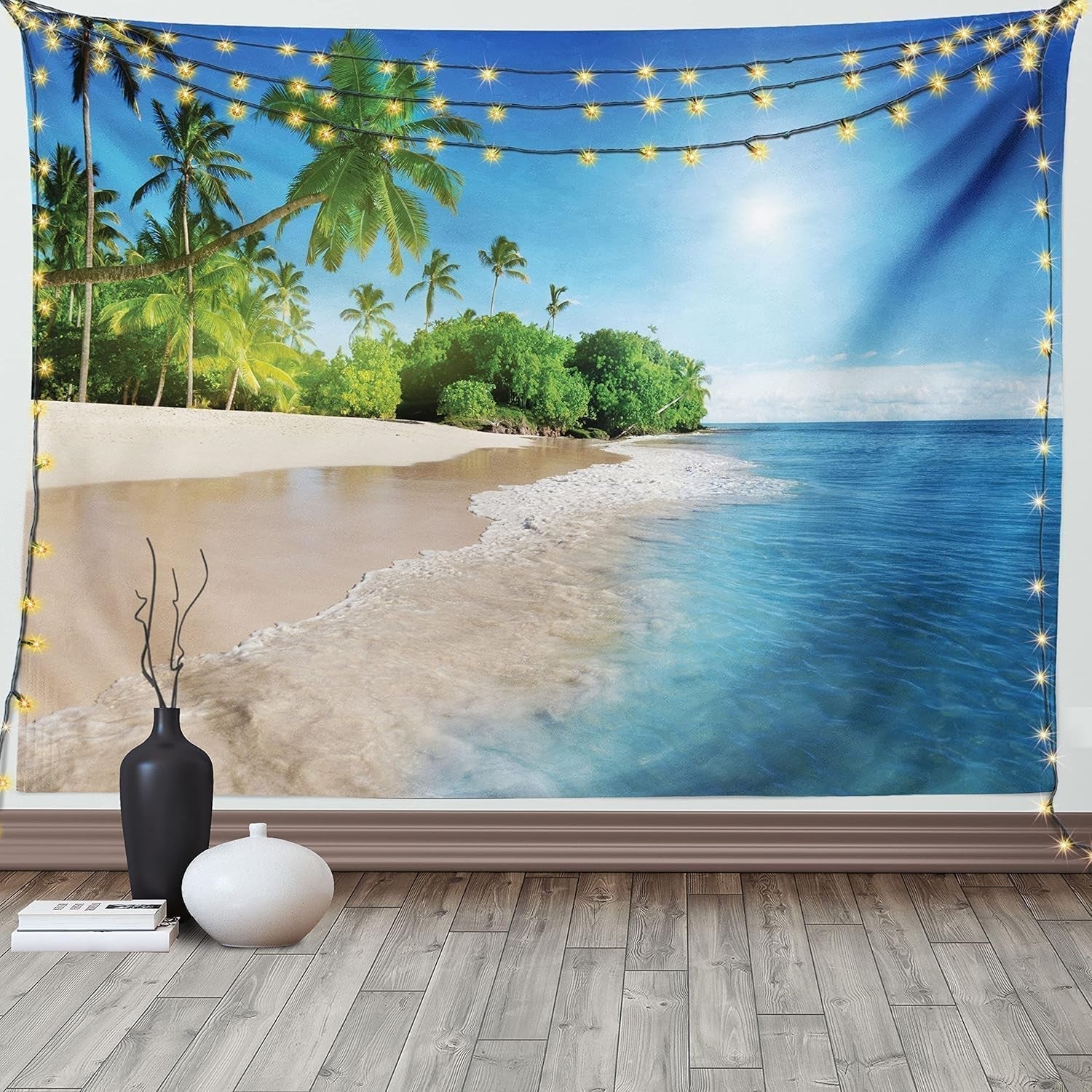 Tapiserie abakuhaus wanderlust zvířecí svět mapa kresby Home - Doplňky a dekorace Naty Shop Modrá zelená 230L X 140B Cm