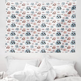Tapiserie abakuhaus toulání zvíře mapa světa kresby Home - Doplňky a dekorace Naty Shop Šedá Modrá 150L X 110B Cm