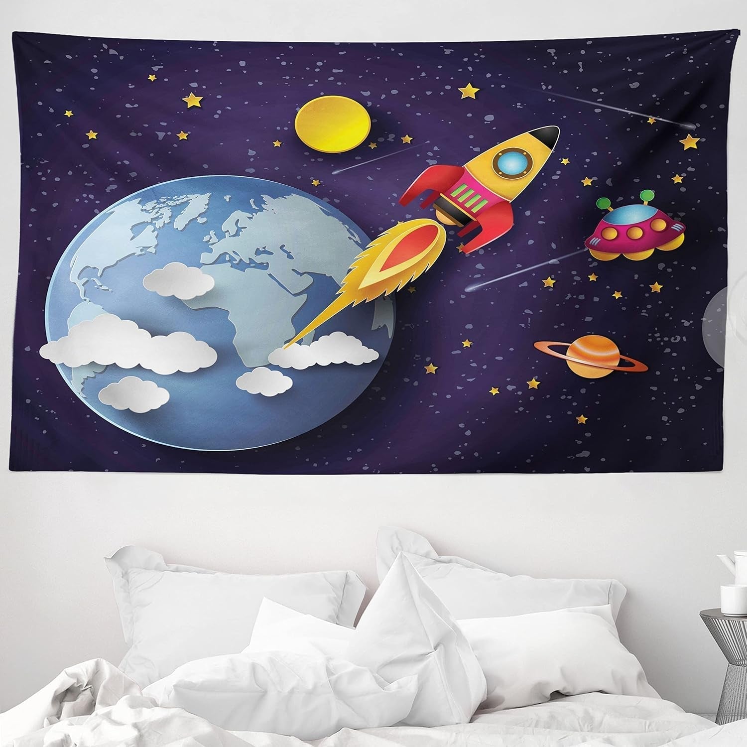 Tapiserie abakuhaus wanderlust zvířecí mapa světa kreslených filmů - Naty Shop