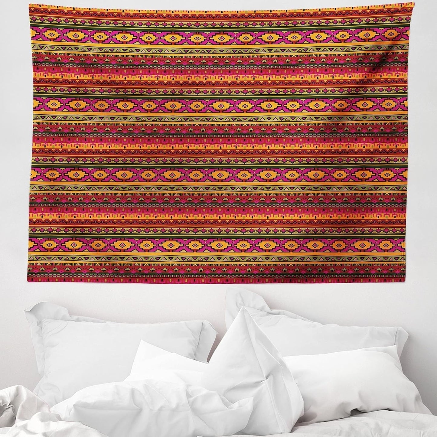 Tapiserie abakuhaus toulání zvíře mapa světa kresby Home - Doplňky a dekorace Naty Shop Tmavě červená oranžová 150L X 110B Cm