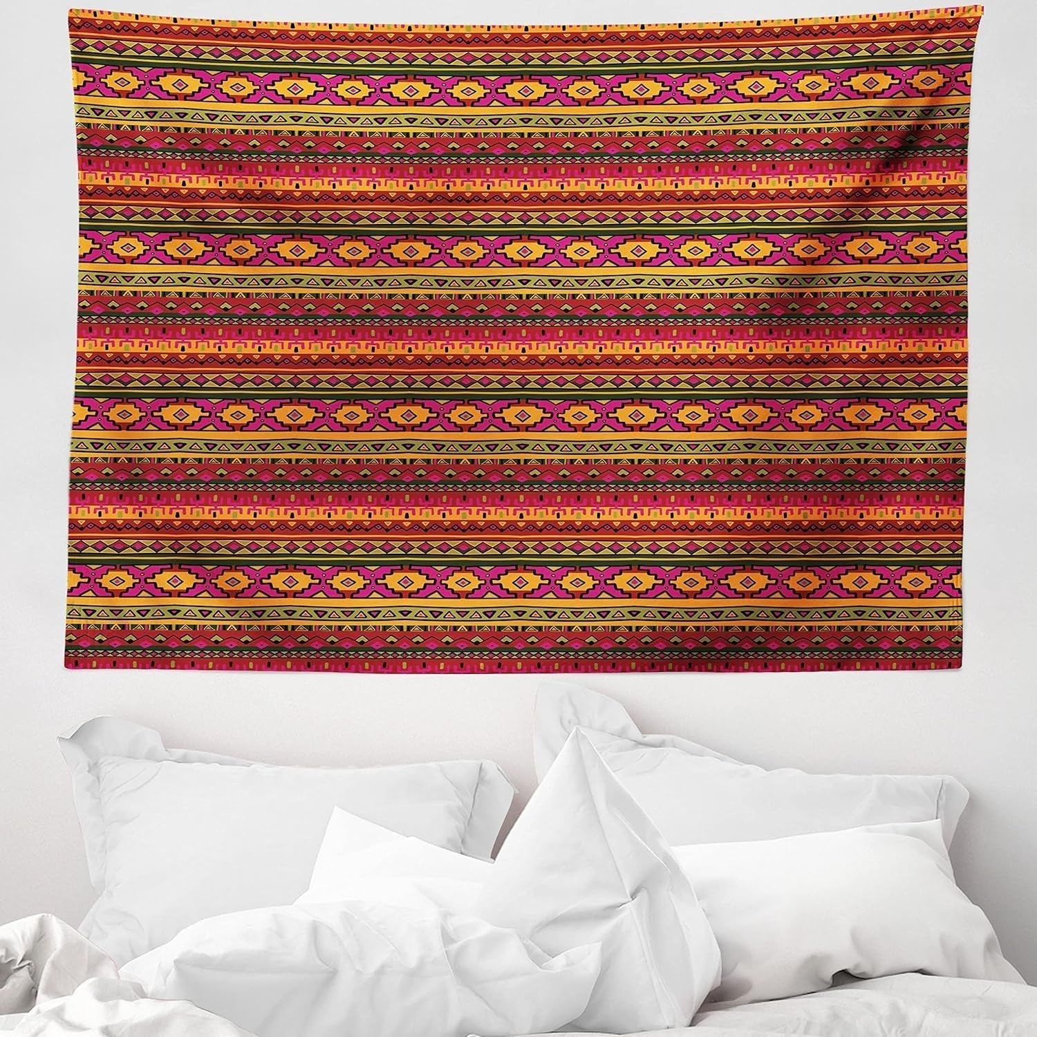 Tapiserie abakuhaus toulání zvíře mapa světa kresby Home - Doplňky a dekorace Naty Shop Tmavě červená oranžová 150L X 110B Cm