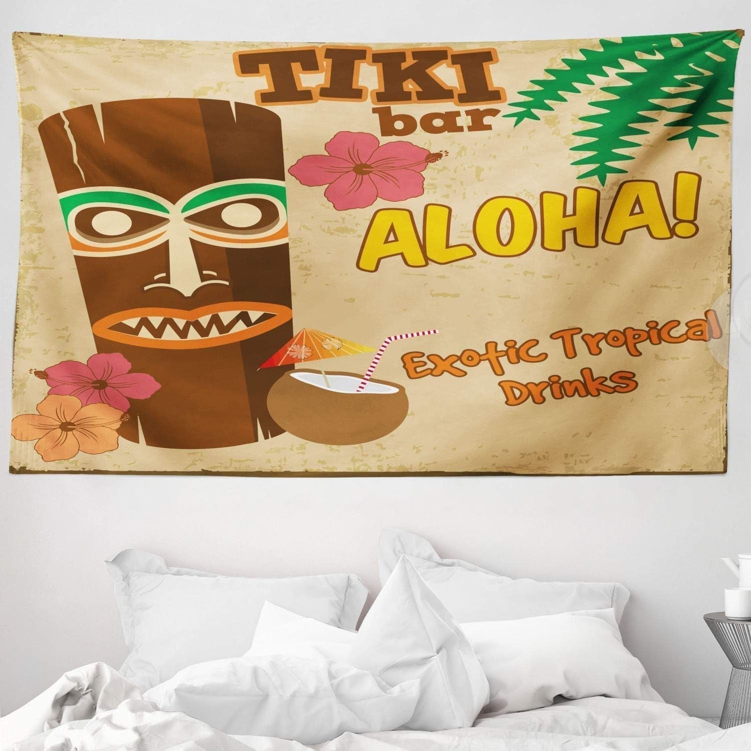 Tapiserie abakuhaus toulky zvířátka mapa světa kresby Domů - Doplňky a dekorace Naty Shop Krémově hnědá 230L X 140B Cm