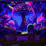 Tapiserie alishomtll černá světlo houba fáze měsíce Domů - Příslušenství a dekorace Naty Shop Multi 210L X 150B Cm