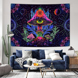 Tapiserie alishomtll fluorescenční houba černá mandala Home - Doplňky a dekorace Naty Shop