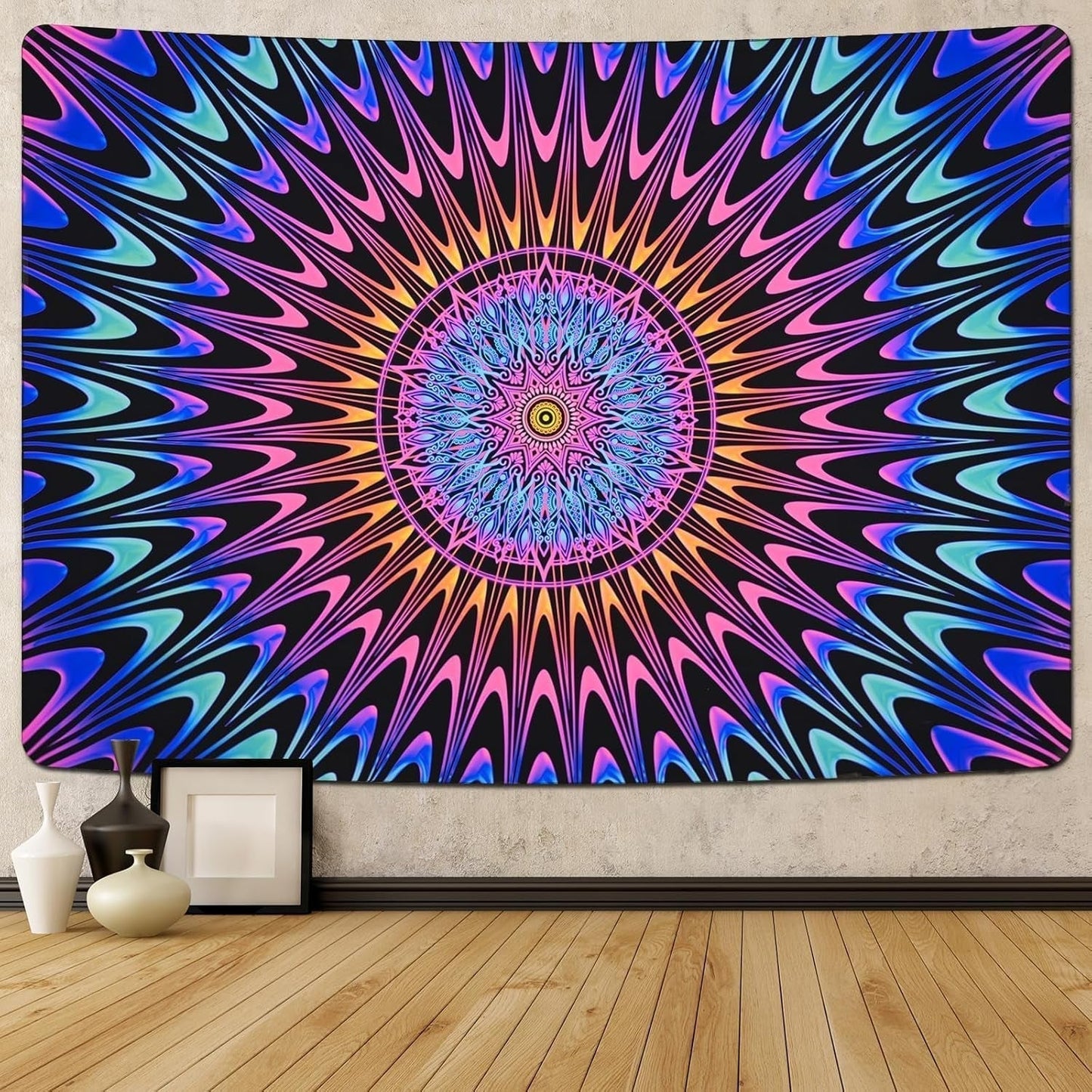 Tapiserie alishomtll barevná mandala black light art Home - Doplňky a dekorace Naty Shop