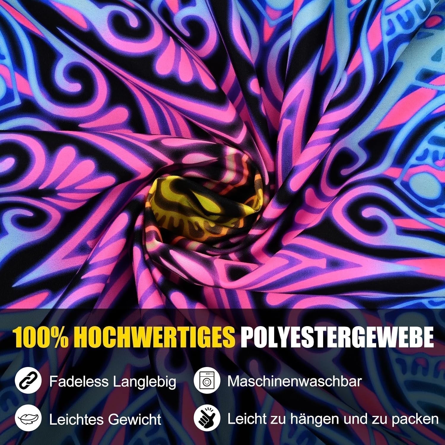 Tapiserie alishomtll barevná mandala black light art Home - Doplňky a dekorace Naty Shop