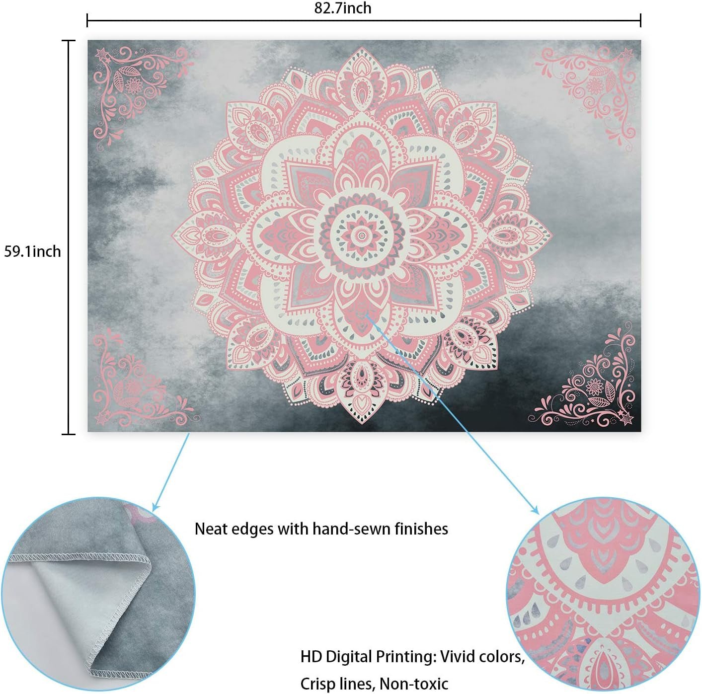 Gobelín alishomtll mandala Indické bohémské plátno Home - Doplňky a dekorace Naty Shop