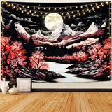 Tapiserie alishomtll horská scéna měsíc les hory Domů - Příslušenství a dekorace Naty Shop Multi 210L X 150B Cm