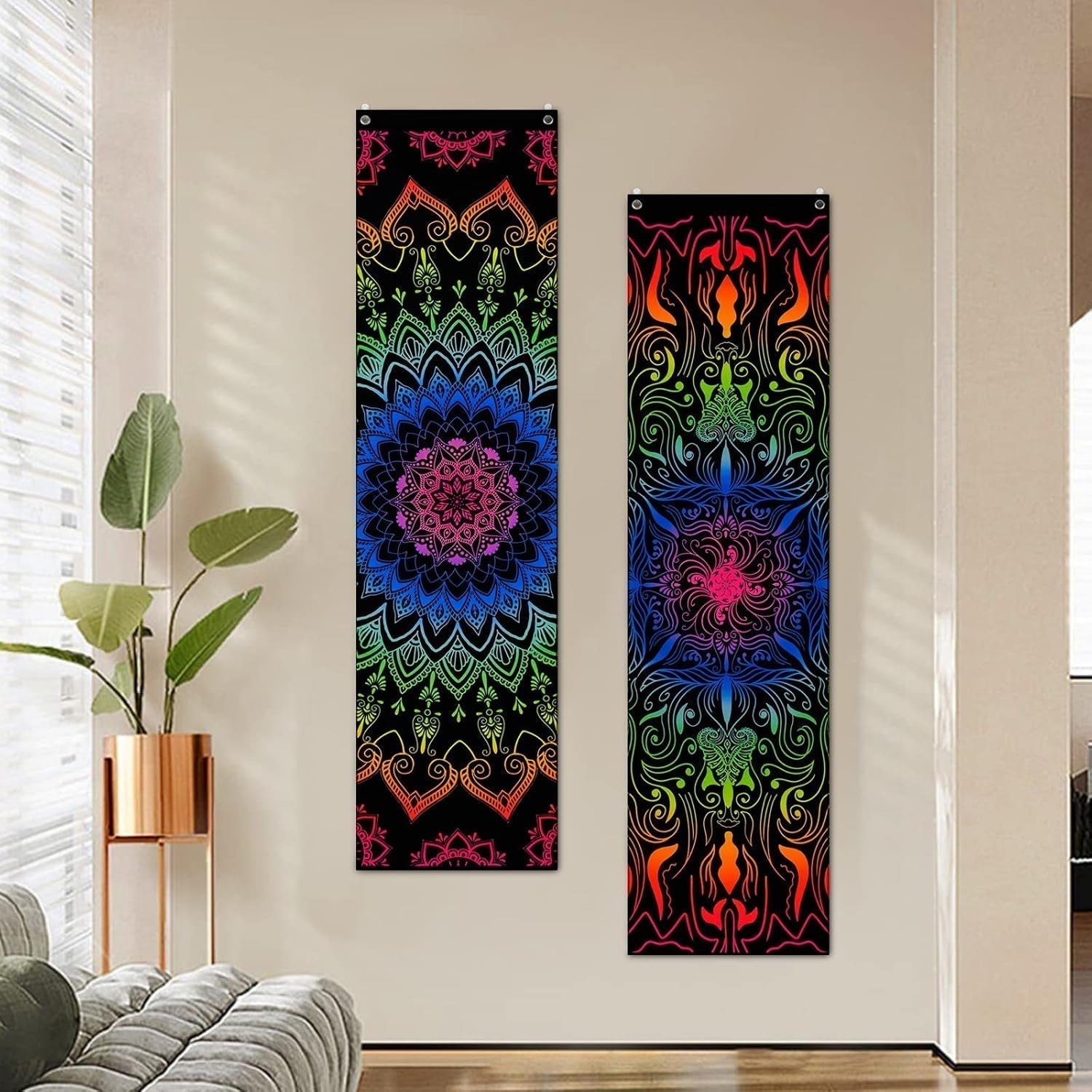 Tapiserie alishomtll pack mandala reaktivní bohémská vertikální Home - Doplňky a dekorace Naty Shop