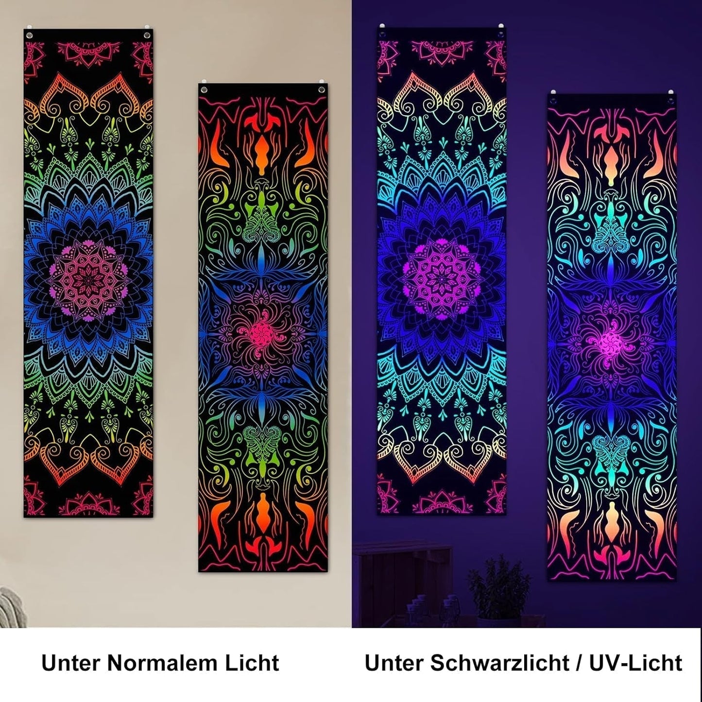 Tapiserie alishomtll pack mandala reaktivní bohémská vertikální Home - Doplňky a dekorace Naty Shop