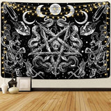 Gobelín alishomtll witchy snake estetická gotická stěna s pentagramem Home - Doplňky a dekorace Naty Shop Pentagram 210L X 150B Cm