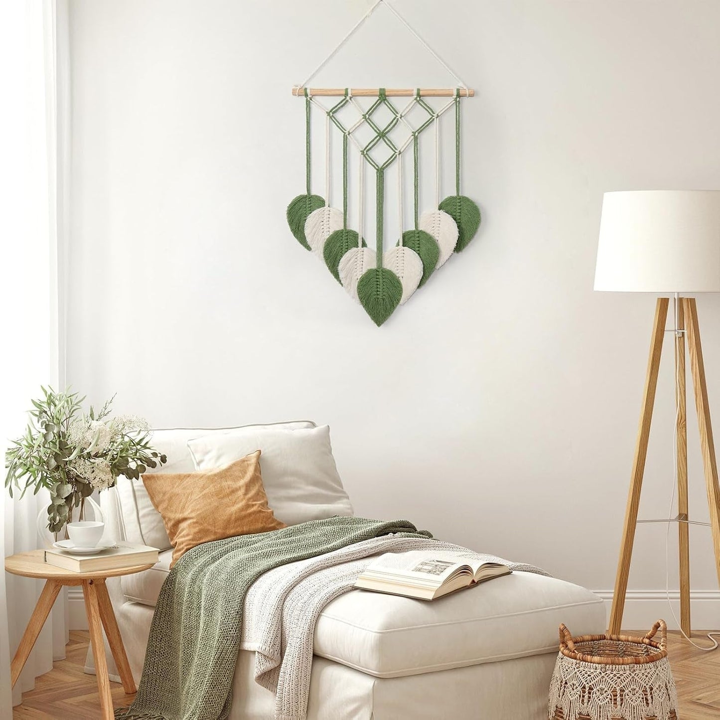 Tapiserie astnic gobelín tkané zelené listy Home - Doplňky a dekorace Naty Shop