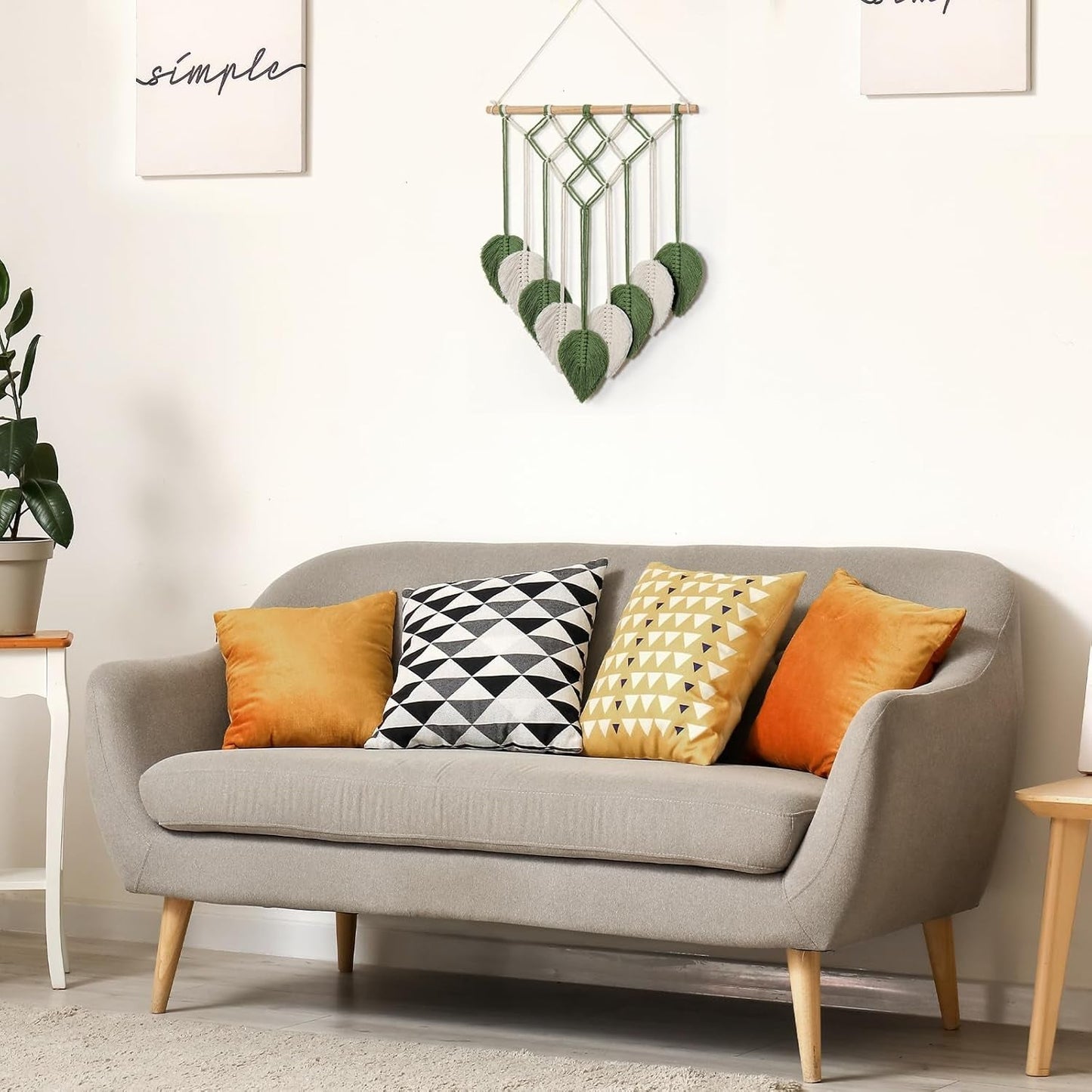 Tapiserie astnic gobelín tkané zelené listy Home - Doplňky a dekorace Naty Shop