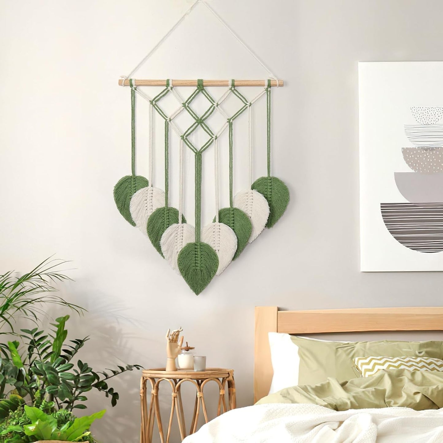 Tapiserie astnic gobelín tkané zelené listy Home - Doplňky a dekorace Naty Shop